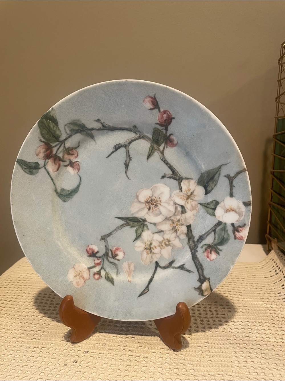 Floral Decorative Plate Japanese style with cherry blossoms